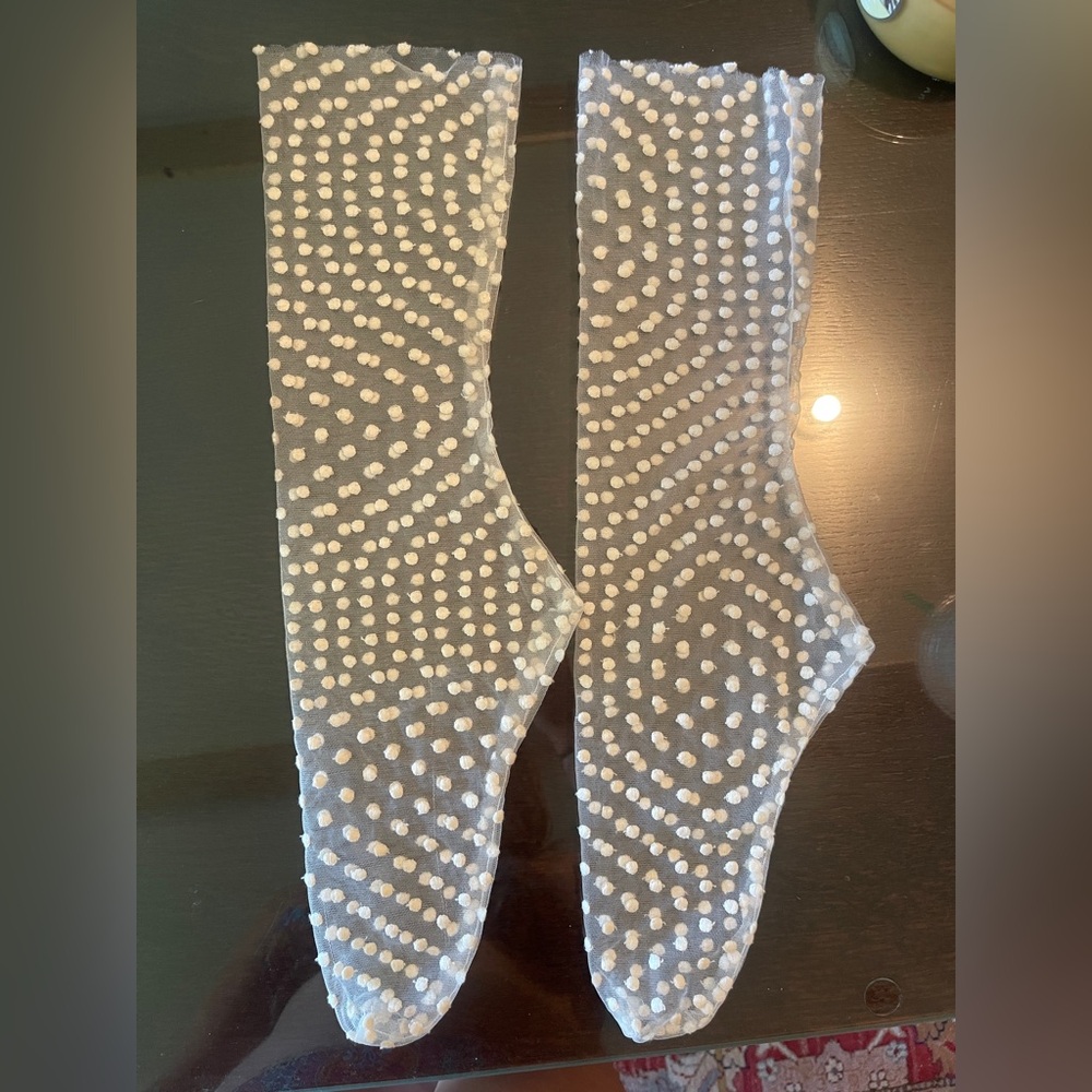 Like new lirika matoshi Sheer Polka Dot Tights stocking socks